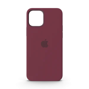 iPhone 12 Silicone Case with MagSafe Plum iPhone 12 Silicone Case with MagSafe Plum