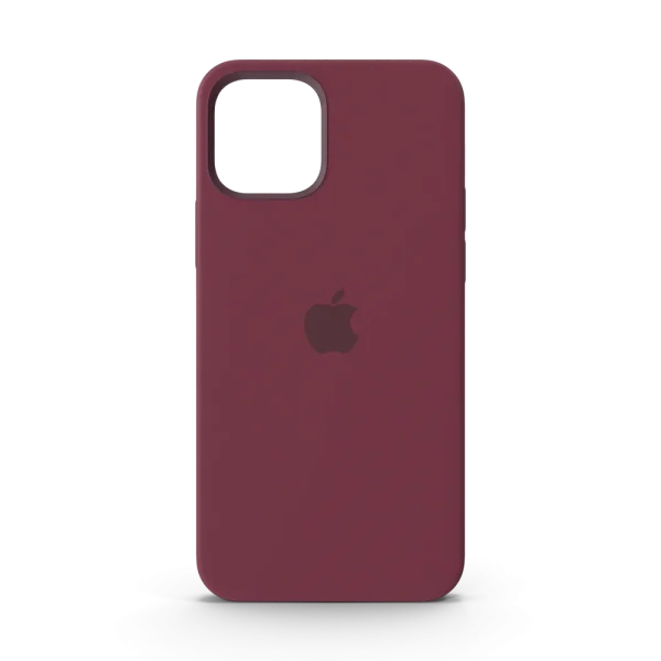 iPhone 12 Silicone Case with MagSafe Plum iPhone 12 Silicone Case with MagSafe Plum