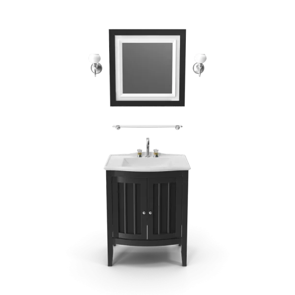 Wooden Bathroom Sink With Mirror