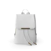 White Faux Leather Backpack