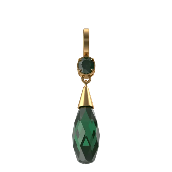 Green Crystal Earring
