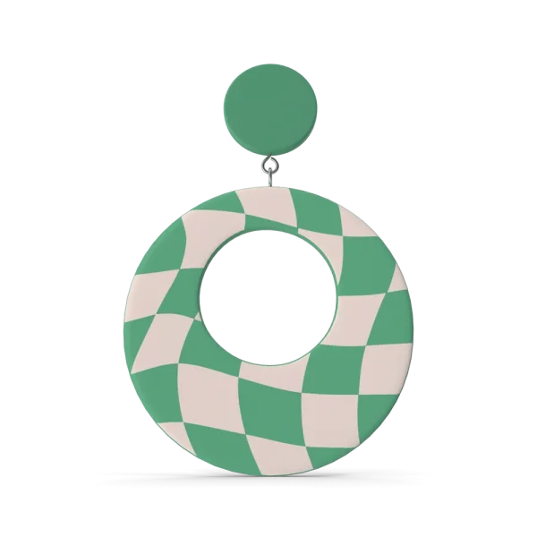 Green Oval Earring