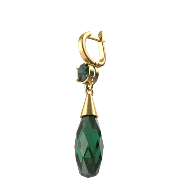 Green Crystal Earring