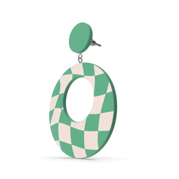 Green Oval Earring
