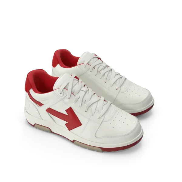 Sports Sneakers Off White & Red Sports Sneakers Off White & Red
