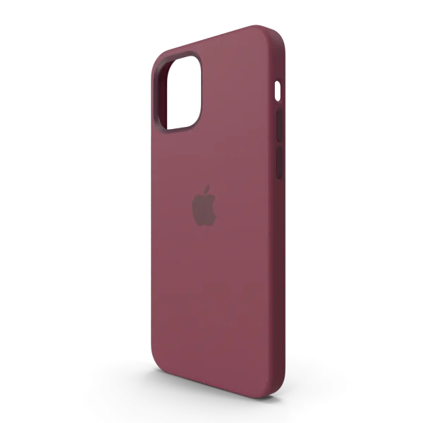 iPhone 12 Silicone Case with MagSafe Plum iPhone 12 Silicone Case with MagSafe Plum