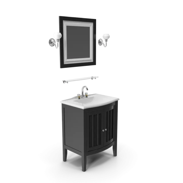 Wooden Bathroom Sink With Mirror