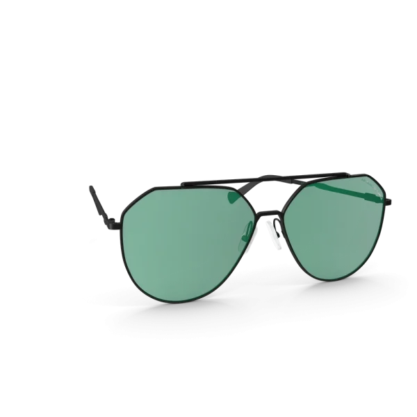 Green and Black Glasses