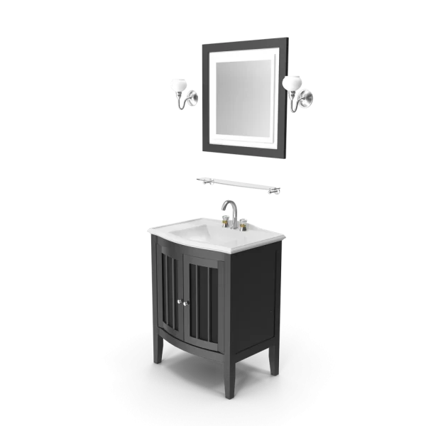 Wooden Bathroom Sink With Mirror