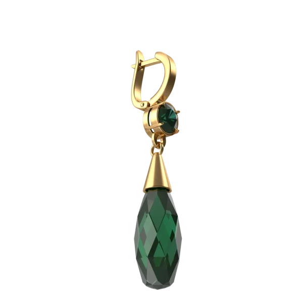 Green Crystal Earring