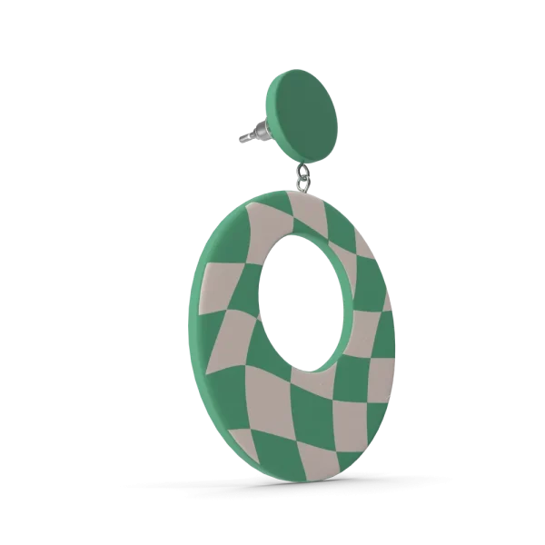 Green Oval Earring